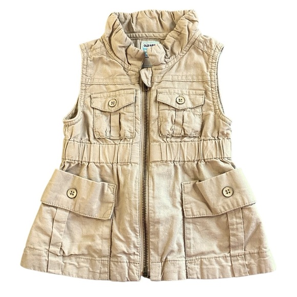 Old Navy Safari Cargo Vest Rolled Oats Color Size 18-24 Months Style 967628 - Picture 1 of 7